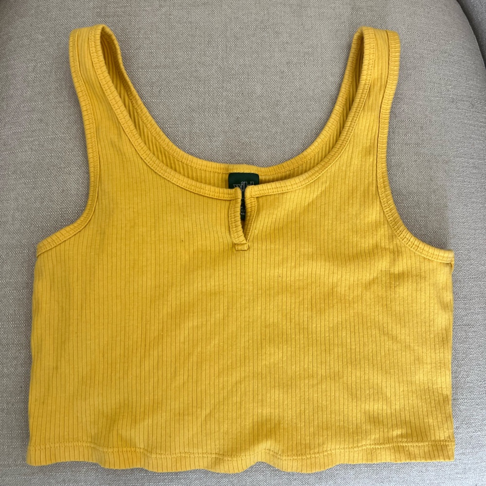 Yellow crop top